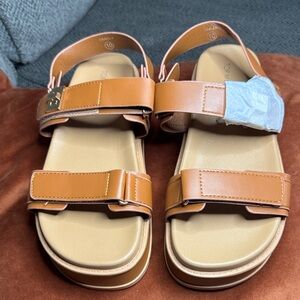TOP Moda Tan Platform Sandals
